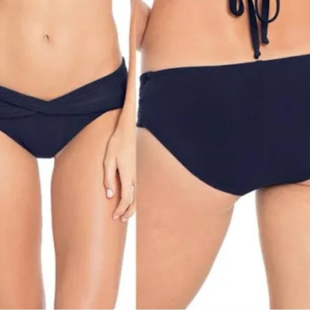 Robin Piccone Navy Lily Twist Front Bikini Bottoms only